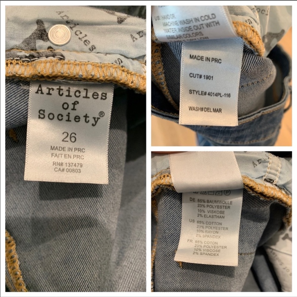 Articles of Society Carly Crop Skinny Jeans Blue - Picture 14 of 16